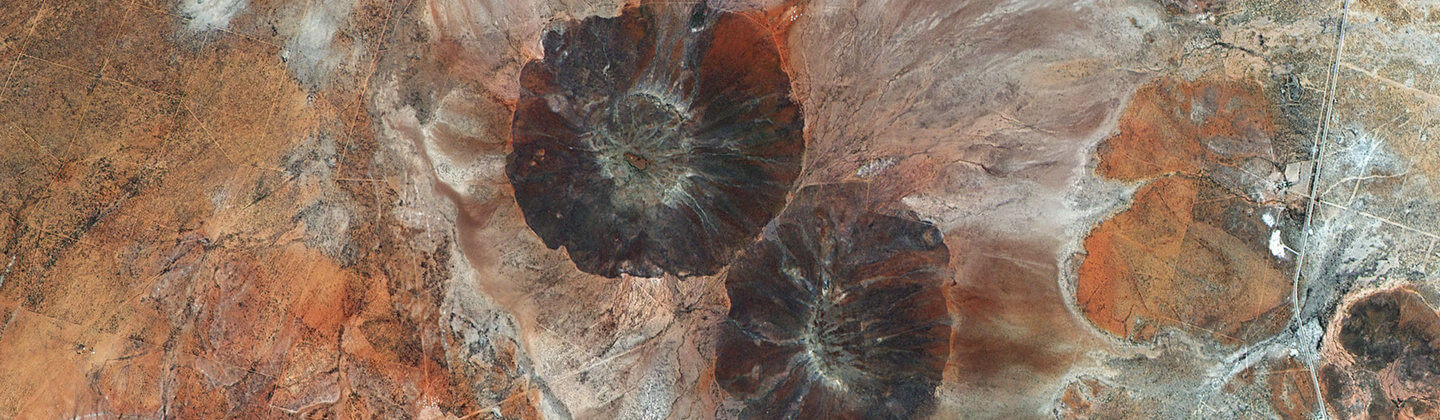 satelite photo of Omatako Mountains Namibia