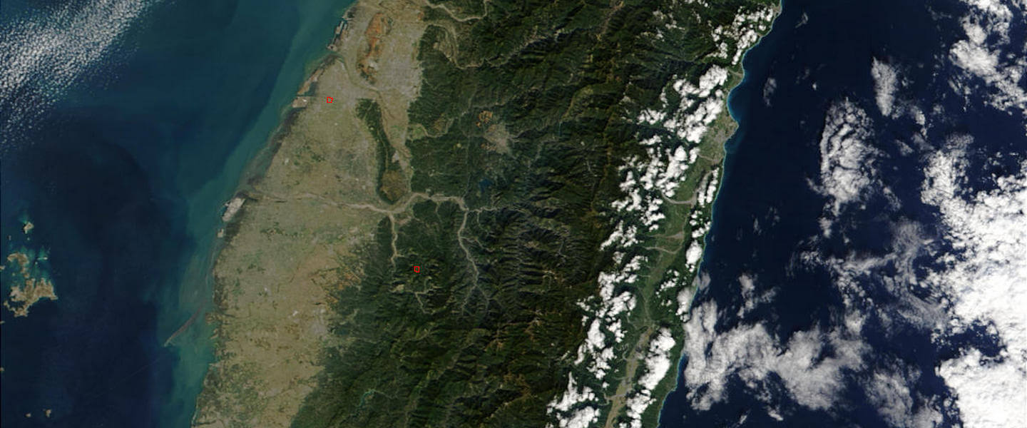 satellite photo of Taiwan